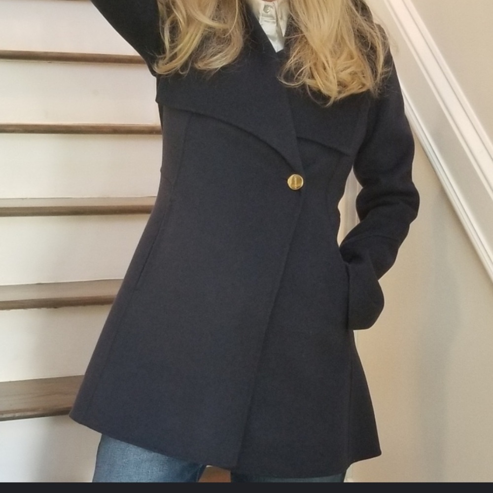Laundry By Shelli Segal Black Pea Coat
